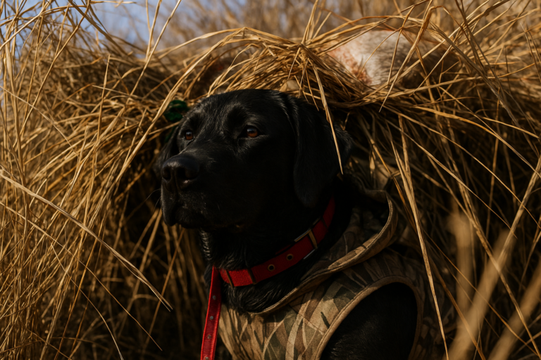Duck dog training dog